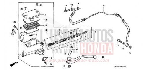 CLUTCH MASTER CYLINDER GL1500CW de 1998